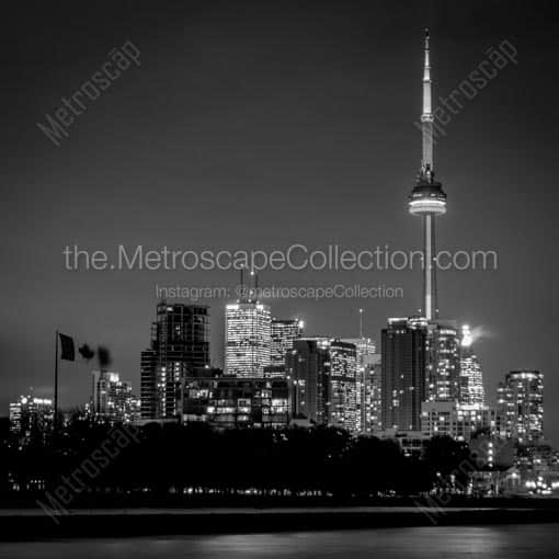 The Toronto Skyline -- Toronto Black and White Wall Art