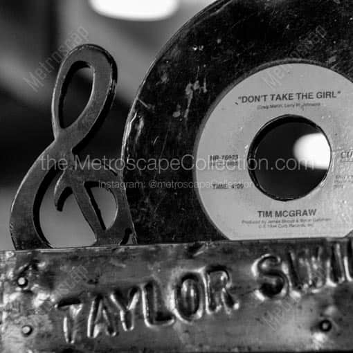 A Trebel Clef Symbol -- Nashville Black and White Wall Art