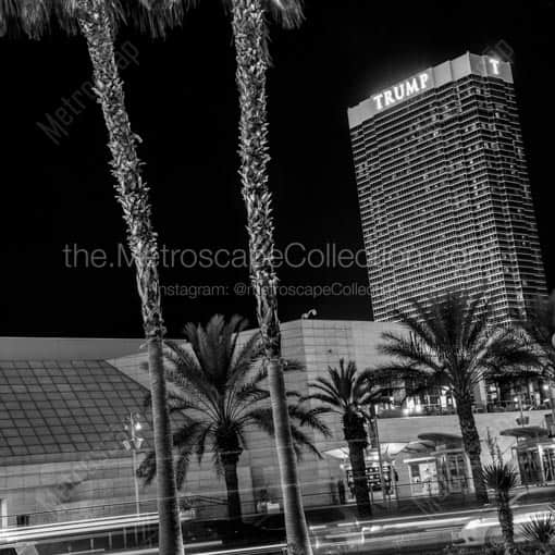 The Trump Hotel in Las Vegas -- Las Vegas Black and White Wall Art