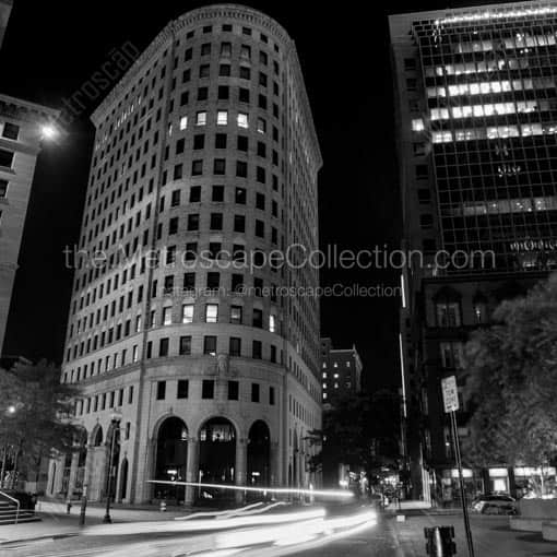 The Turks Head Building at Weybosset and Westminster -- Providence Black and White Wall Art