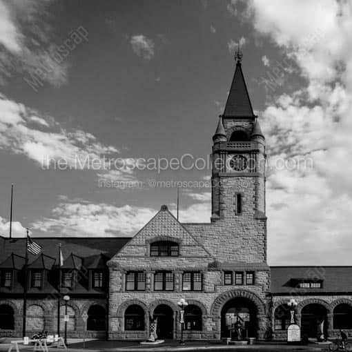 The Union Pacific Cheyenne Depot -- Cheyenne Black and White Wall Art