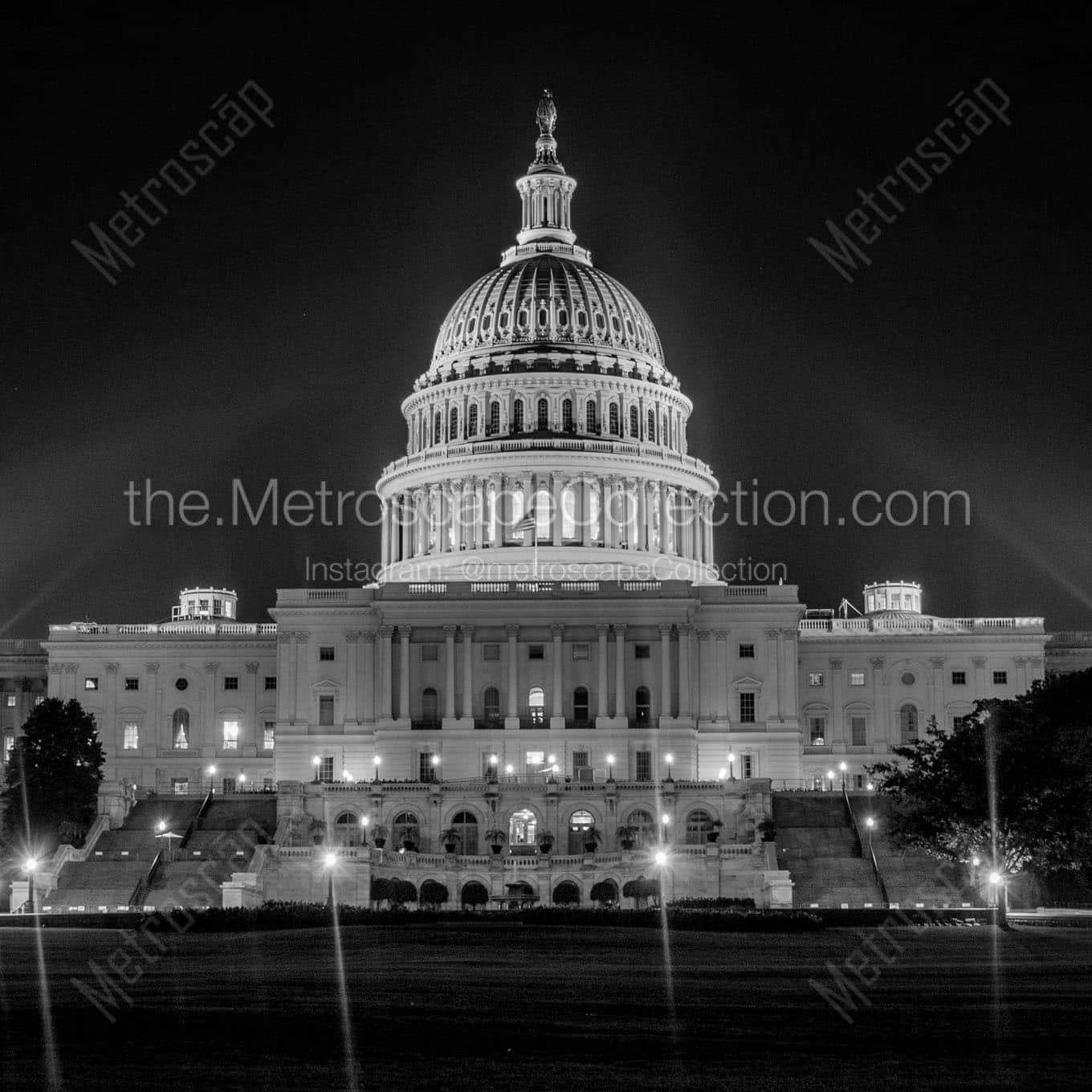 The U.S. Capitol Building without the Capitol Reflecting Pool Wall Art square crop