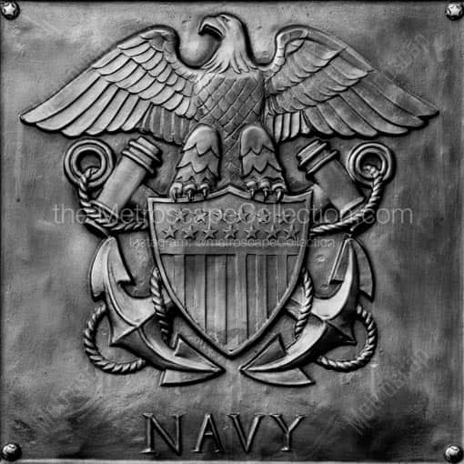 A US Navy Plaque -- Washington DC Black and White Wall Art
