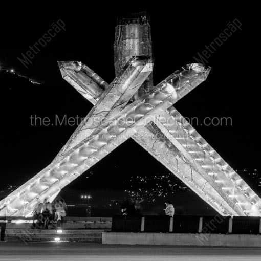 The Vancouver 2010 Olympic Cauldron -- Vancouver Black and White Wall Art