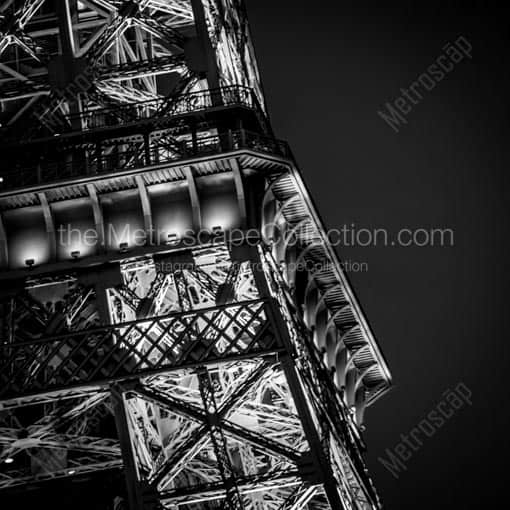 The Las Vegas Eiffle Tower at the Paris Hotel and Casino -- Las Vegas Black and White Wall Art