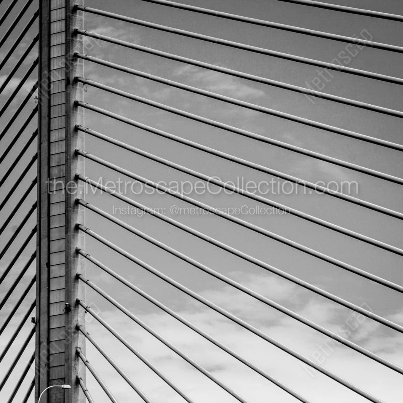 Support Cables on the Veterans Glass Skyway Bridge Wall Art square crop
