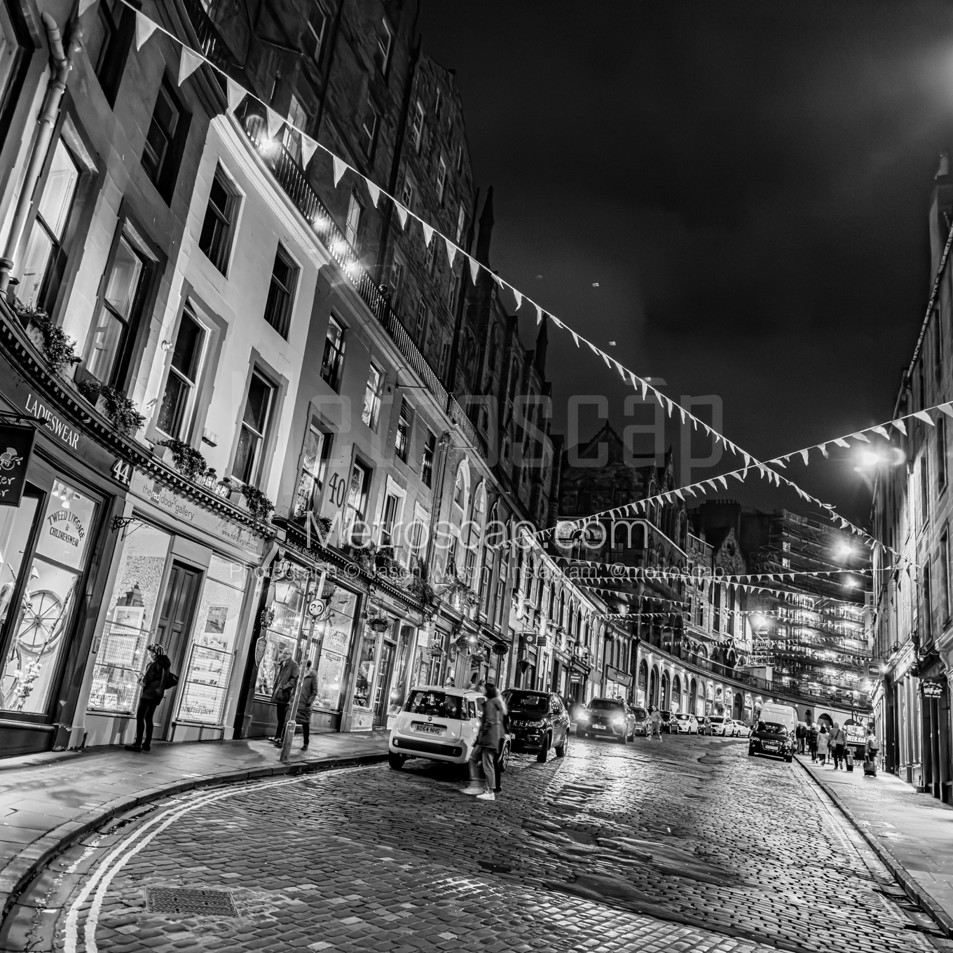 Victoria Street at Night Wall Art square crop