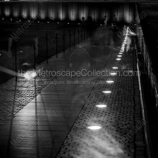 The Vietnam Memorial Wall -- Washington DC Black and White Wall Art