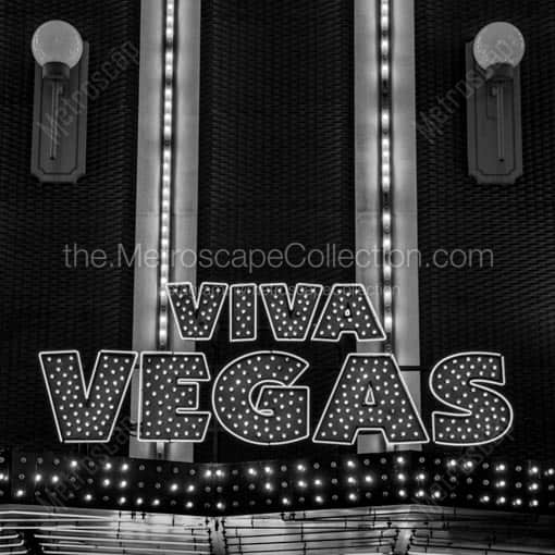 Viva Las Vegas -- Las Vegas Black and White Wall Art