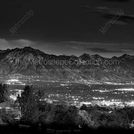 The Wasatch Mountains -- Salt Lake City Black and White Wall Art