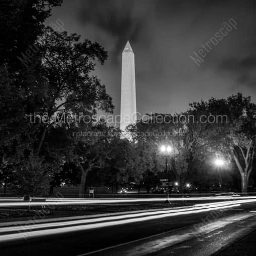 The Washington Monument from Independence Avenue -- Washington DC Black and White Wall Art