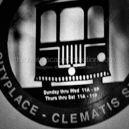 The West Palm Trolly -- Palm Beach Black and White Wall Art