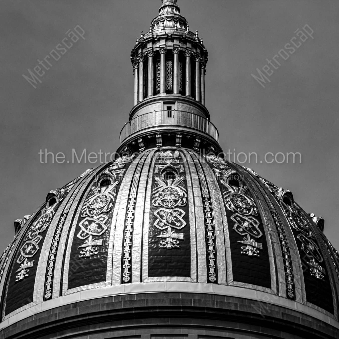 The Gold Dome of the West Virginia State Capitol Building Wall Art square crop