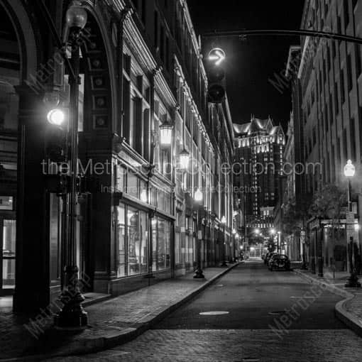 Westminster Mall and Union Street -- Providence Black and White Wall Art