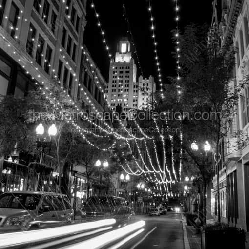 Westminster Street Shopping District -- Providence Black and White Wall Art