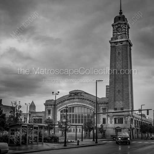 The Cleveland Westside Market -- Cleveland Black and White Wall Art