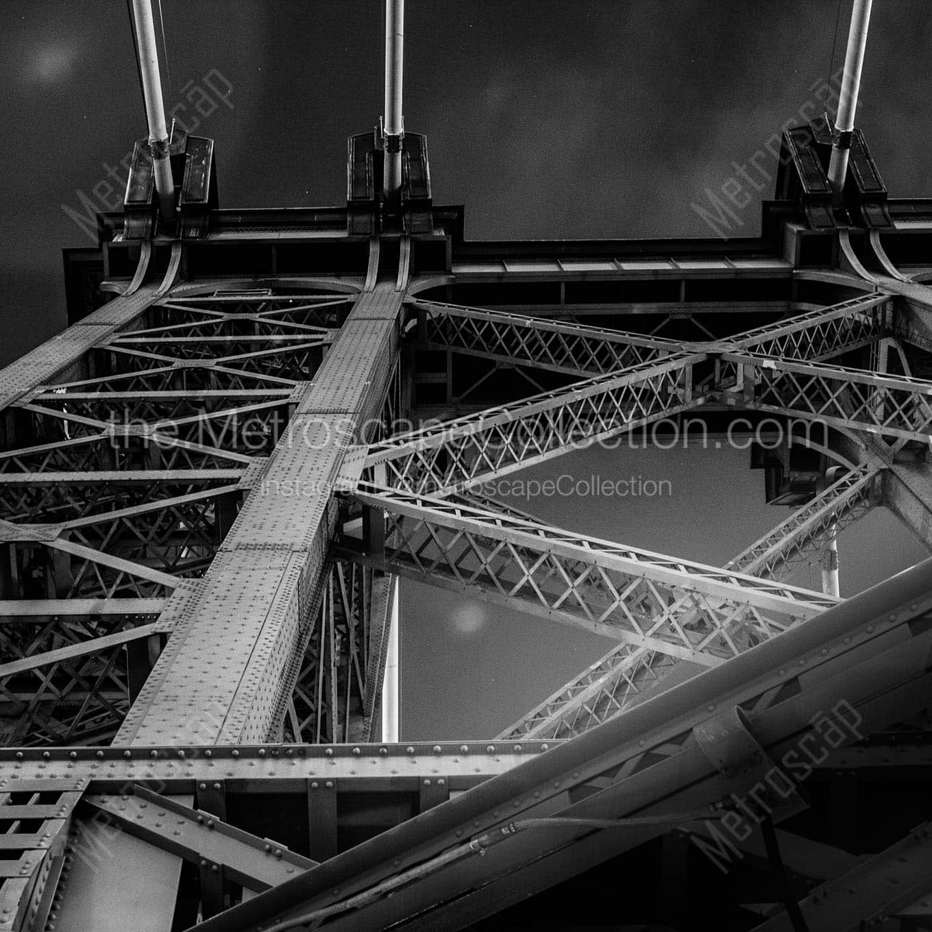 The Williamsburg Bridge Structure Wall Art square crop