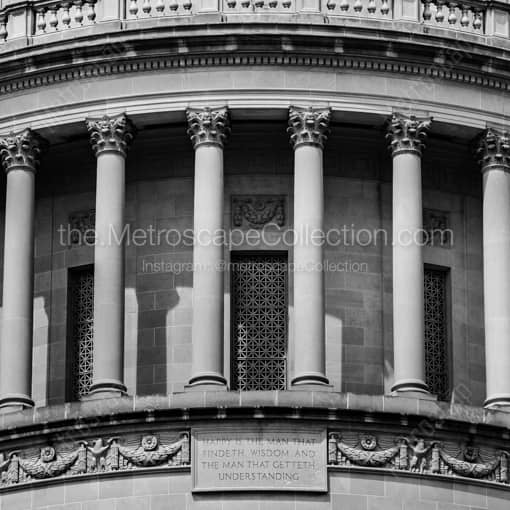 WV Capitol Dome -- Charleston WV Black and White Wall Art