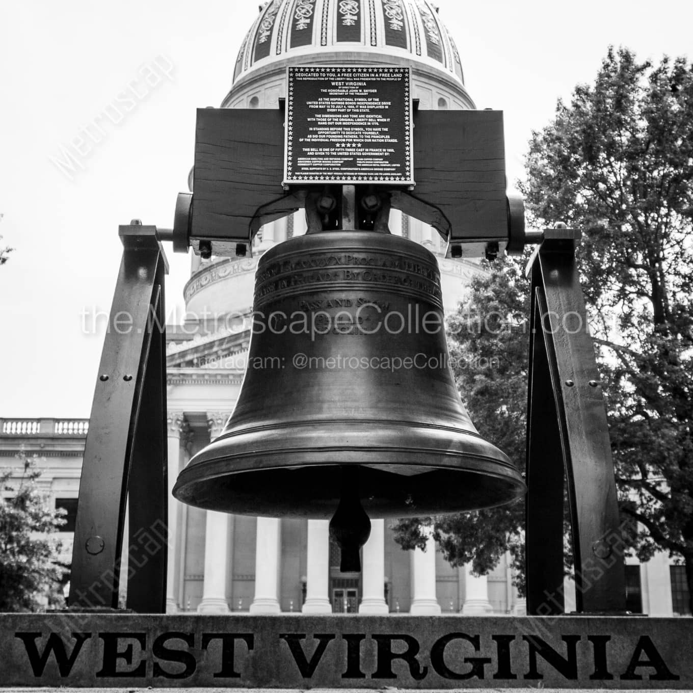 West Virginia Liberty Bell Replica Wall Art square crop