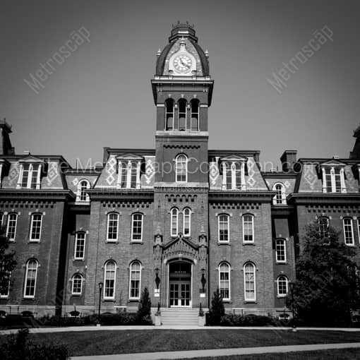 WVU Woodburn Hall -- Morgantown WV Black and White Wall Art