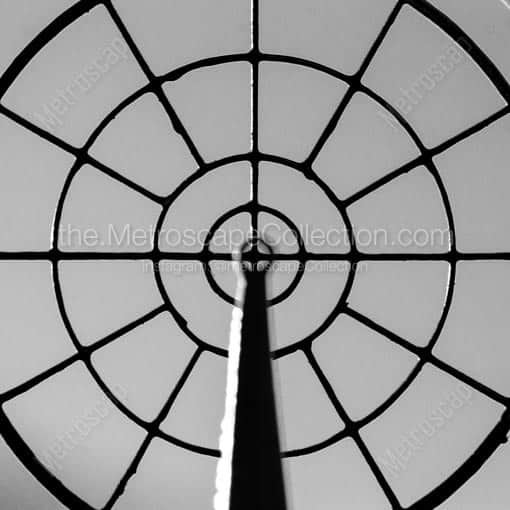 Matte Black MDF Framed Black and White Canfield Photograph: The Targeting Sight of the WWII Artillery Guns in Canfield in a Square Matte Black MDF Frame