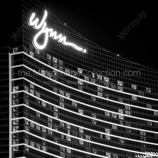 The Wynn Hotel -- Las Vegas Black and White Wall Art