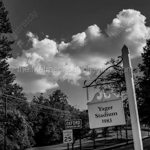 Yager Stadium -- Oxford Black and White Wall Art