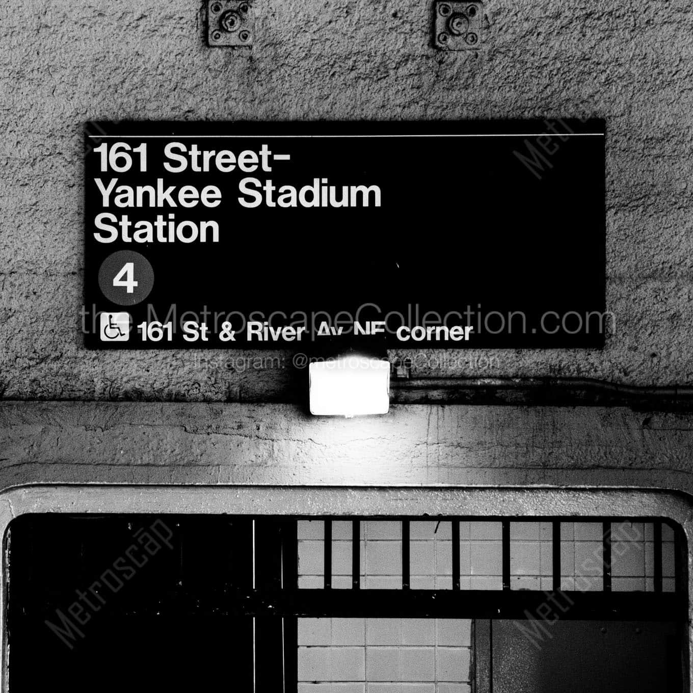 The Yankee Stadium 4 Train Station at 161st Street Wall Art square crop